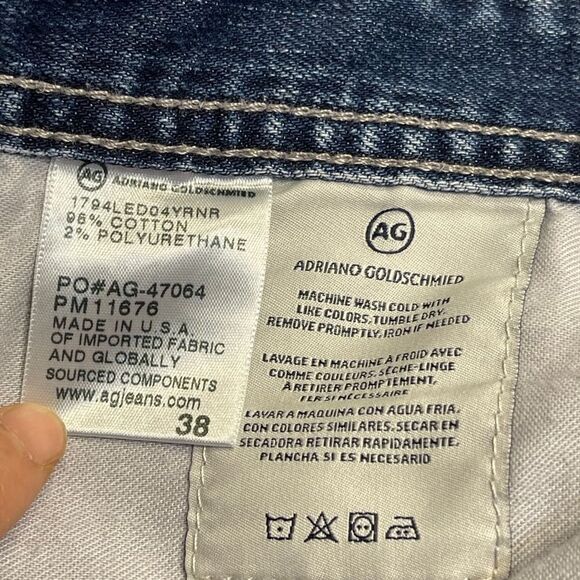 Ag Adrienne goldschmied mens the Everett slim straight jeans sz 38x27 blue jeans - Picture 11 of 12